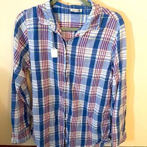 SUNDRY Blue Flannel, sz 3 (1013)